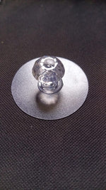 Angled perspective of the adhesive crystal cabinet knob, showing its versatile design.