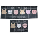 Soft floor mat set with printed design for decoration
