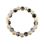 Stretchable Dual-Tone Crystal Beaded Bracelet displayed against neutral background