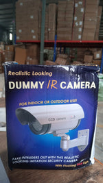Angled view of the durable, weatherproof fake CCTV camera, ready for outdoor installation.