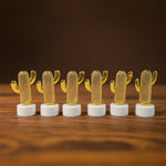 Battery operated cactus shaped flameless LED candle showing on/off base switch