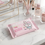 Wet wipes with cartoon print used for hand cleaning