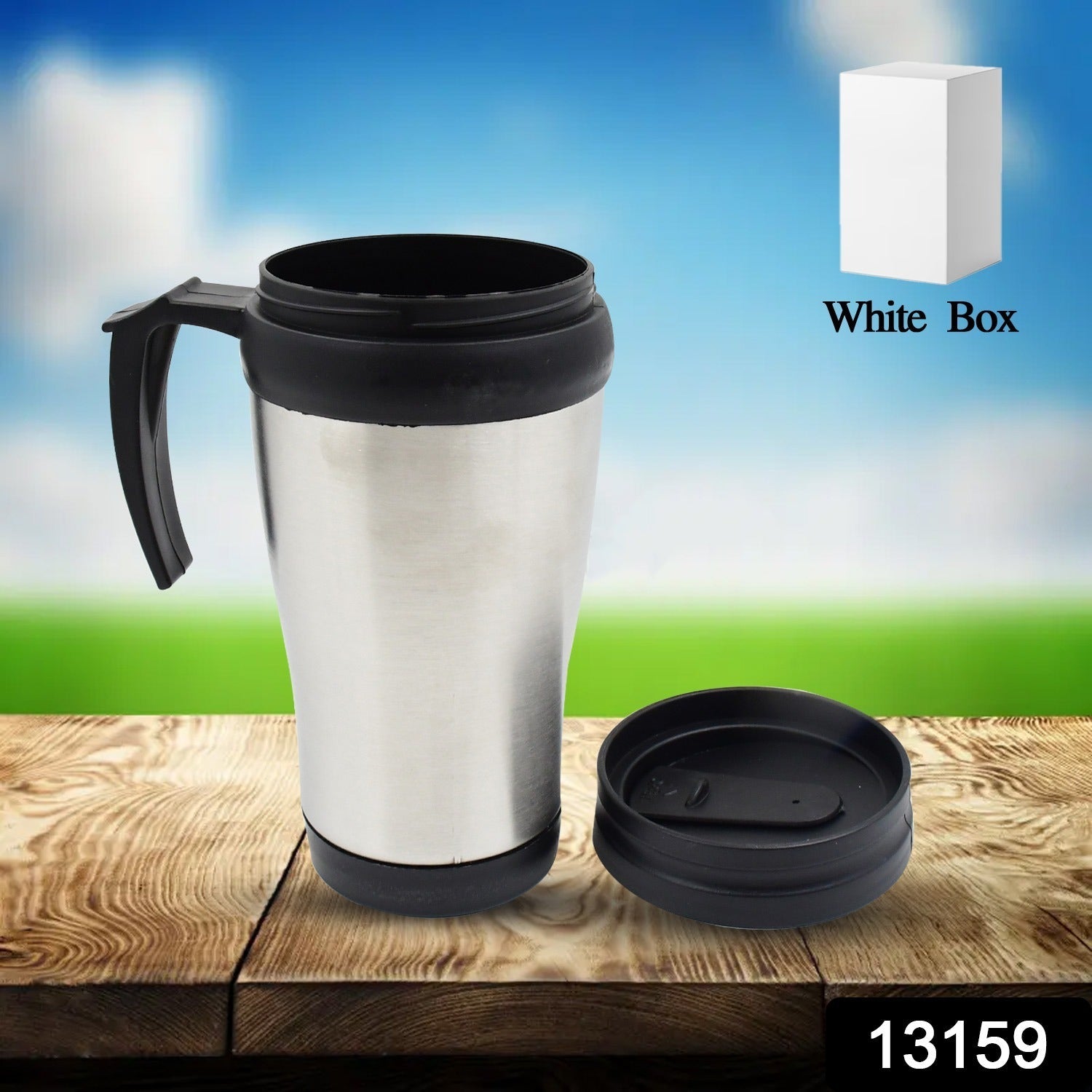 Close-up of the double-walled insulated coffee mug from Mug Wala.