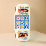 Durable plastic pencil box for kids featuring Tic Tac Toe game lid