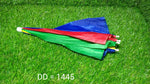 Side view of the versatile umbrella hat, ideal for all weather conditions.