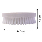 Compact and lightweight laundry or household cleaning brush, reusable and washable.