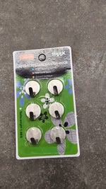 Self adhesive wall hooks displayed on interior wall