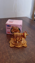 Golden Kamdhenu Cow decorative showpiece ideal for gifting