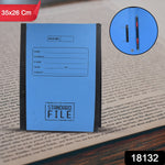 Filora A4 file folder with a spring mechanism for secure document storage.