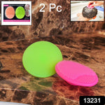 Close-up of the soft silicone bristles on the face scrubber for gentle exfoliation.
