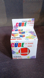 The retail packaging for the Rubik's Cube 3x3 Solving Kit, perfect for gifting and display.
