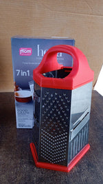 Ergonomic handle and non-slip silicone base of the stainless steel grater for safe use