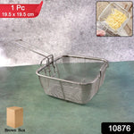 Square mesh deep fryer kitchen basket for oil draining