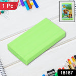 Rectangle-shaped Kids Eraser, ideal for precise corrections during homework.