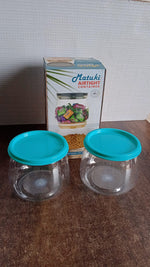 Round BPA-free plastic airtight container set for storing dry fruits and candies