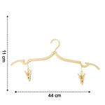 Compact foldable hanger with rotating hook and strong clips for drying garments