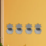 Handcrafted wall-mounted silver agarbatti holder installed on wall