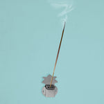 Set of four silver finish wall-mounted agarbatti holders for incense sticks