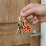 Sports-themed keychain for basketball enthusiasts