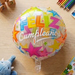 Colorful Feliz Cumplea–os foil balloon vibrant colors