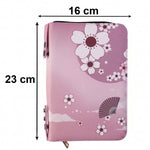 Durable synthetic leather cosmetic pouch for travel convenience