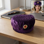 Premium velvet boys cap with stone brooch and traditional style