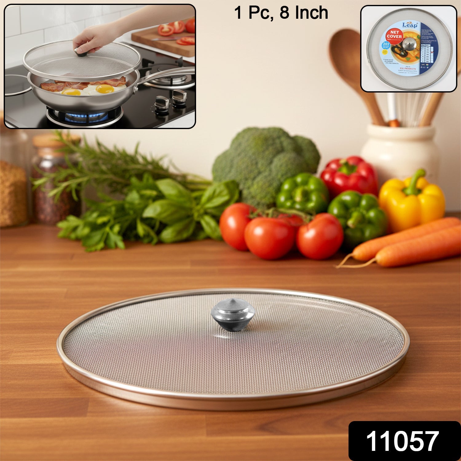 Fine mesh food net cover lid protecting food from insects