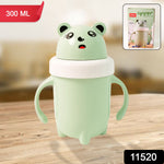 Close up of easy-grip handles on sipper baby training cup for toddlers