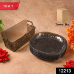 Stackable plastic plates set suitable for snacks and main meals
