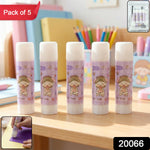 Pack of solid glue sticks with fun cartoon design for crafts