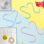 Close-up view of the durable metal S hooks, showcasing their smooth finish and robust design.