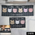 Kitchen floor mat set for home decoration and safety