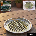 Close-up of metal coil holder spike design for mosquito coil