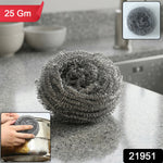 Steel dishwashing scrub pad for pots and pans