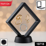 Side view of detachable base on transparent jewellery display box