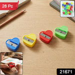 Cute heart design manual pencil sharpener set