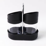 Durable food storage jars for spices with plastic lids