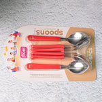 Compact stainless steel spoon set for convenient storage