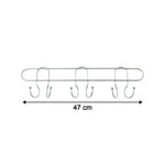 Heavy-duty metal coat and towel hook rack