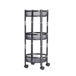 Durable metal mesh storage trolley with powder-coated frame