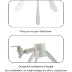 Durable plastic water dispenser with multiple cap adapters for bottle compatibility
