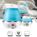 Compact silicone electric kettle with easy-to-read water level markings.