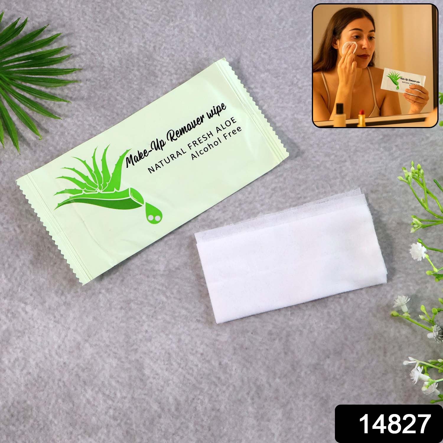 Premium Natural Aloe Makeup Remover Wipes (1 Pc)